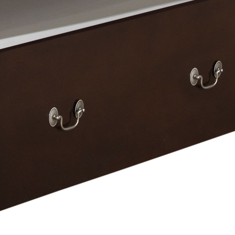 Elegant Glory Furniture trundle bed with classic design, featuring a wooden frame and hidden storage drawer for versatile sleeping space.
