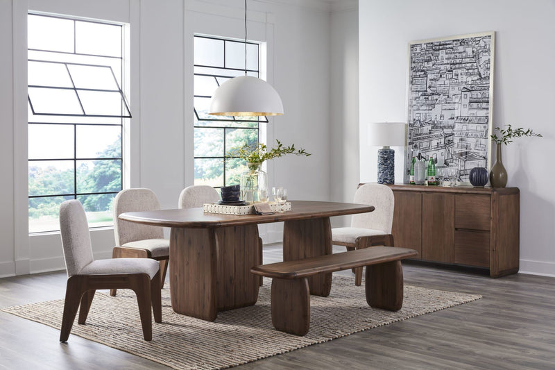 Xolani Two Door Four Drawer Acacia Wood Sideboard in Impala