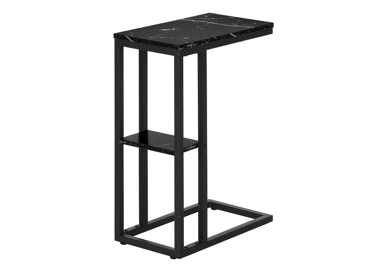 Accent Table, C - Shaped, Marble Look Contemporary & Modern Convenient Design - R&R Furniture Gallery (Fountain Valley, CA)