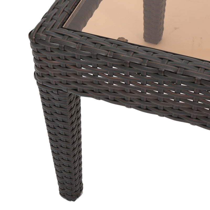 Antibes - 4 Pieces Wicker Chat Set - Brown / Beige - R&R Furniture Gallery (Fountain Valley, CA)