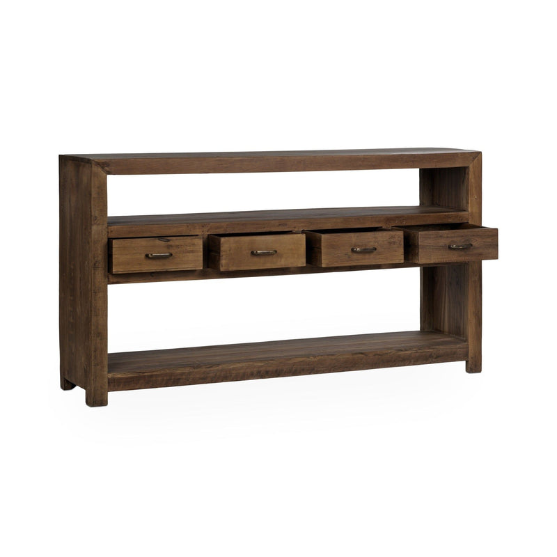 Mattai - 4 Drawer Console Table - Natural - R&R Furniture Gallery (Fountain Valley, CA)