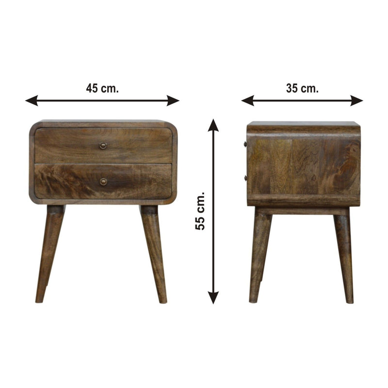 Curved Nightstand - R&R Furniture Gallery (Fountain Valley, CA)