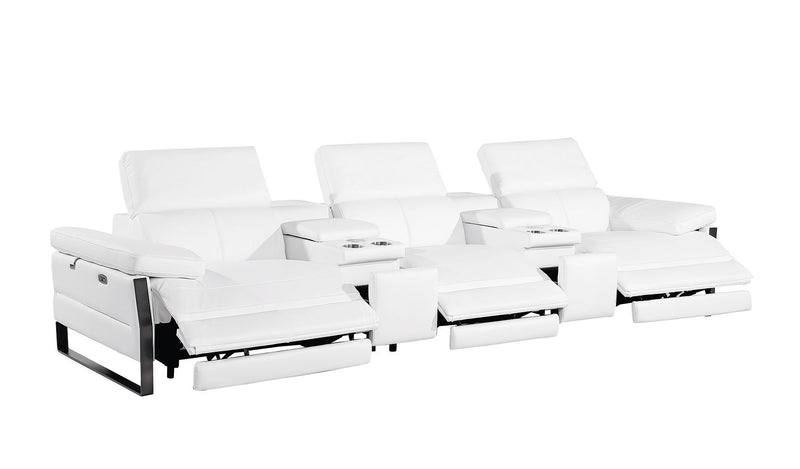 1246 - Modular Power Triple Reclining Dual Console Sofa With Power Reclining Headrests