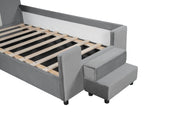 Upholstered Daybed With Bear Shaped Headboard, Hydraulic System And Breathable Fence - R&R Furniture Gallery (Fountain Valley, CA)