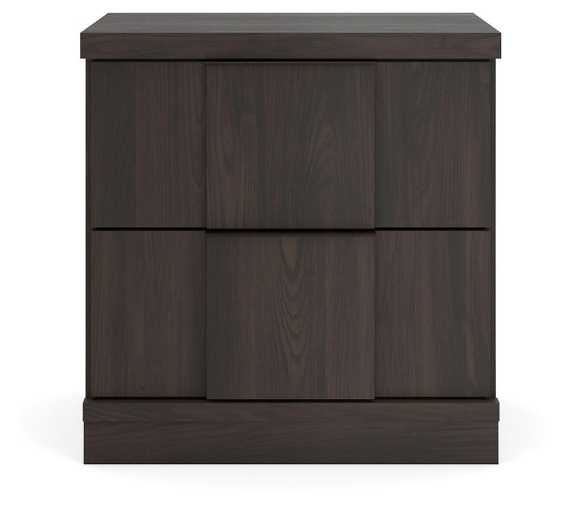 Shaehartin - Two Drawer Night Stand - Dark Brown