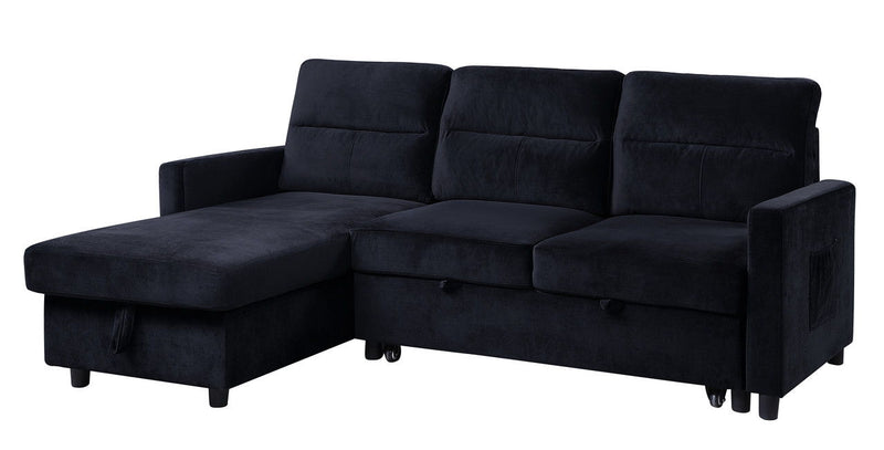 Ivy - Reversible Sleeper Sectional Sofa With Storage Chaise And Side Pocket - R&R Furniture Gallery (Fountain Valley, CA)