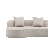 Elegant curved Noble House sectional sofa with plush foam cushions and stylish design, ideal for modern living rooms.