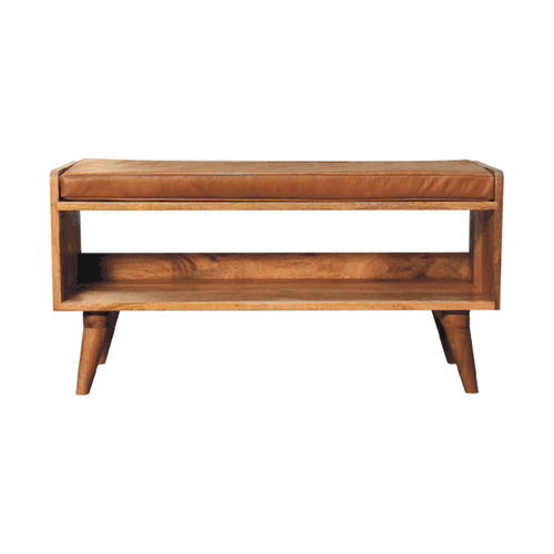 Solid Wood Bench With Upholstered Sea - R&R Furniture Gallery (Fountain Valley, CA)