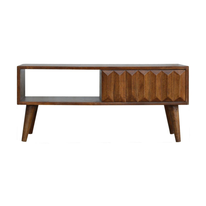 Prism Sliding Media Unit - Chestnut - R&R Furniture Gallery (Fountain Valley, CA)