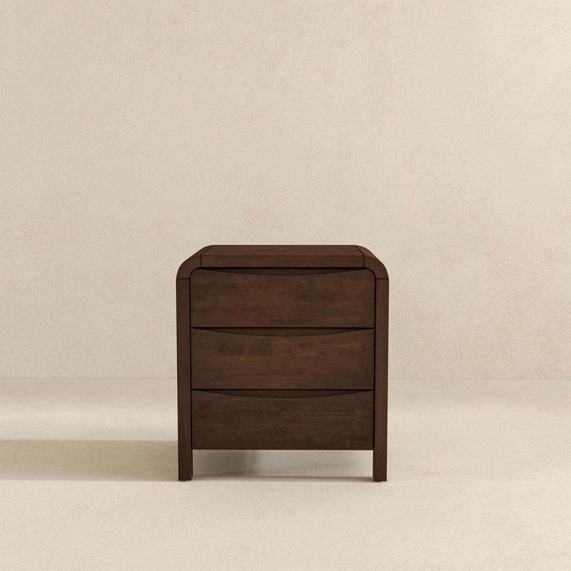 Lionel - Nightstand 3 Drawer Bed Side Table - Brown - R&R Furniture Gallery (Fountain Valley, CA)