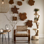 Uttermost Cross-Weave 1 Light Beige Pendant Lighting with woven design and metal fixture, ideal for modern home decor.