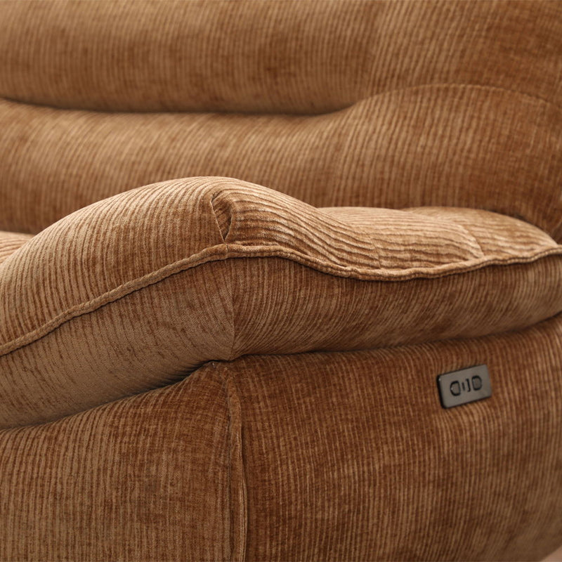 Emmy - Power Motion Sectional Sofa - Orange Chenille - R&R Furniture Gallery (Fountain Valley, CA)