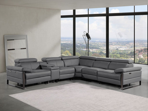 1246 - 6-Piece L-Shaped Modular Power Reclining Sectional With 3 Power Recliners And Power Headrests - R&R Furniture Gallery (Fountain Valley, CA)