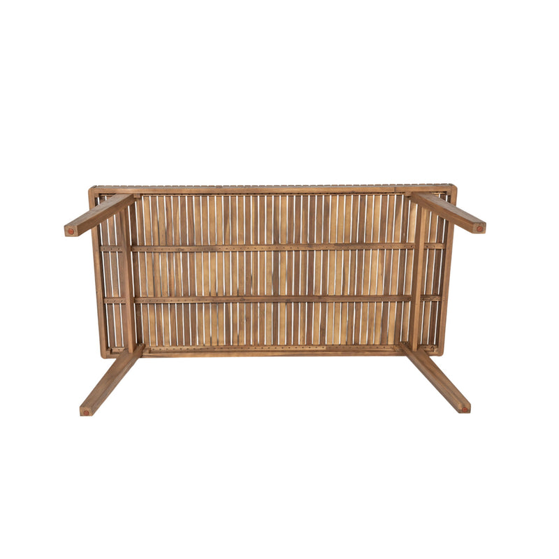 Outdoor Dining Table With Slatted Top, Ideal For Patio - R&R Furniture Gallery (Fountain Valley, CA)