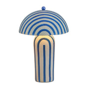 Maiori - Striped Papier Mache Table Lamp - R&R Furniture Gallery (Fountain Valley, CA)