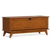 Draper - Flip Down Storage Bench - Teak - R&R Furniture Gallery (Fountain Valley, CA)
