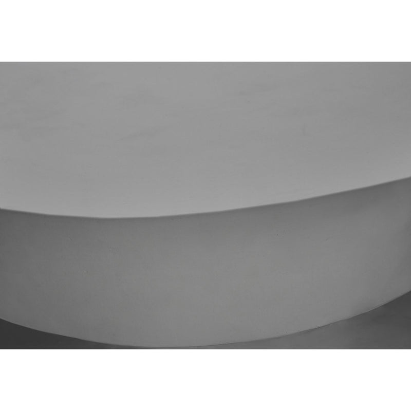 Contemporary 8th Street round accent table suitable for indoor and outdoor use with a sleek modern design.