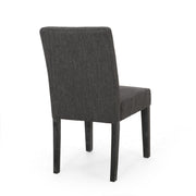 Noble House contemporary dining chair with upholstered seat and tapered wooden legs, part of a stylish chair set.