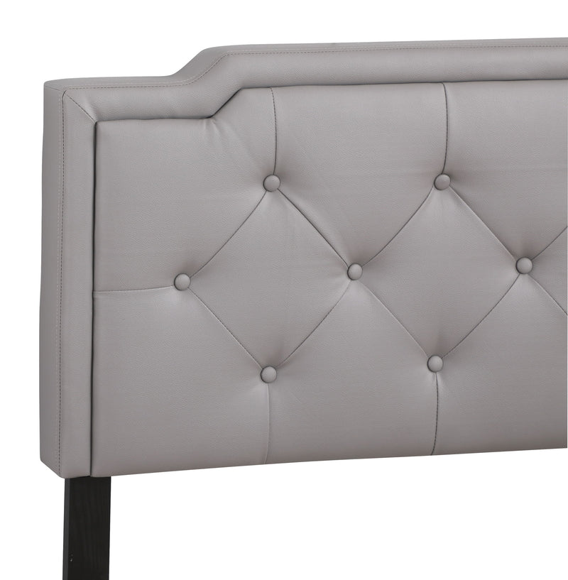 Button tufted upholstered bed by Glory Furniture with cozy, plush fabric and elegant design, perfect for comfortable bedrooms.