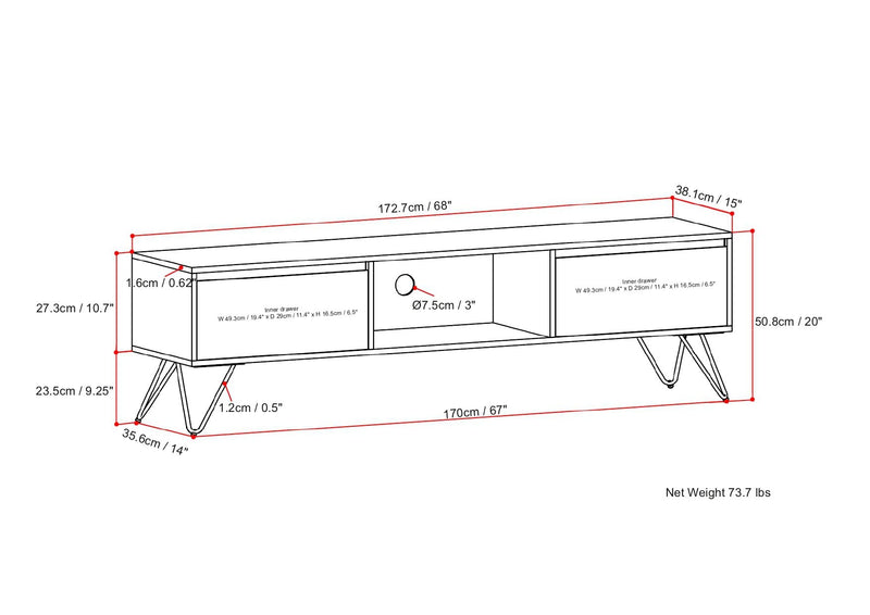 Hunter - Handcrafted TV Media Stand - Natural - R&R Furniture Gallery (Fountain Valley, CA)