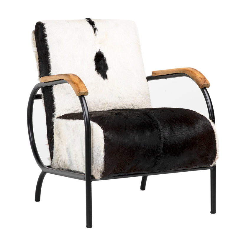 Ebony - Occasional Chair - Natural Black And White With Black
