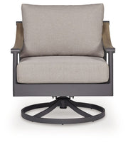Ocean Beach - Swivel Lounge With Cushion - Gray - R&R Furniture Gallery (Fountain Valley, CA)