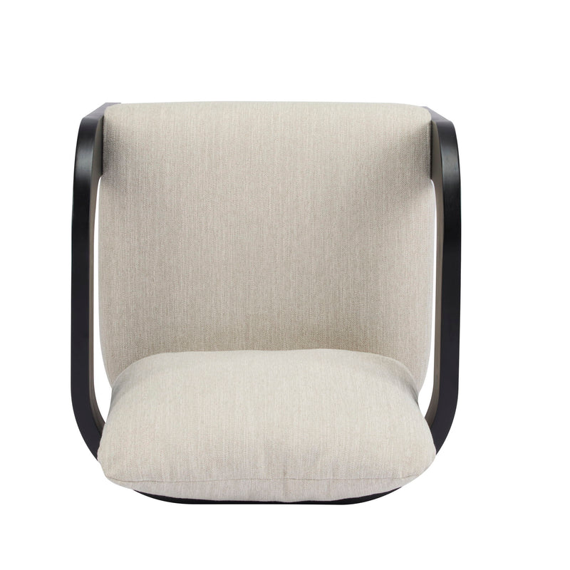 Dining Chairs With Pillow Back (Set of 2) - Beige / Black - R&R Furniture Gallery (Fountain Valley, CA)