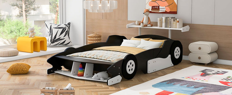 Race Car-Shaped Platform Bed With Wheels - R&R Furniture Gallery (Fountain Valley, CA)