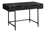 Computer Desk For Home Office, Storage Drawers, Marble Look Contemporary & Modern - R&R Furniture Gallery (Fountain Valley, CA)
