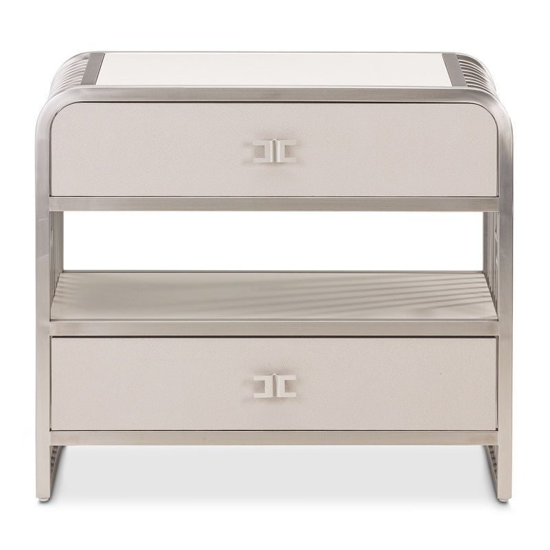 Roxbury Park - Metal Nightstand - Stainless Steel - R&R Furniture Gallery (Fountain Valley, CA)