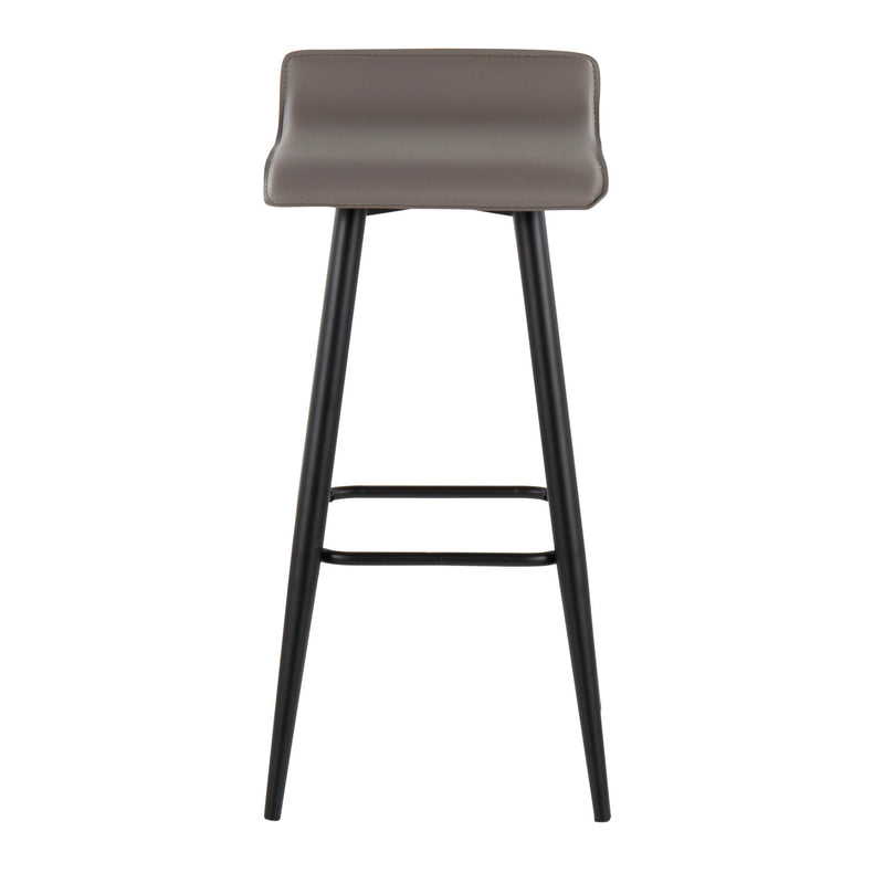 Set of two Lumi Source Ale contemporary fixed height bar stools with sleek modern design and sturdy metal legs.