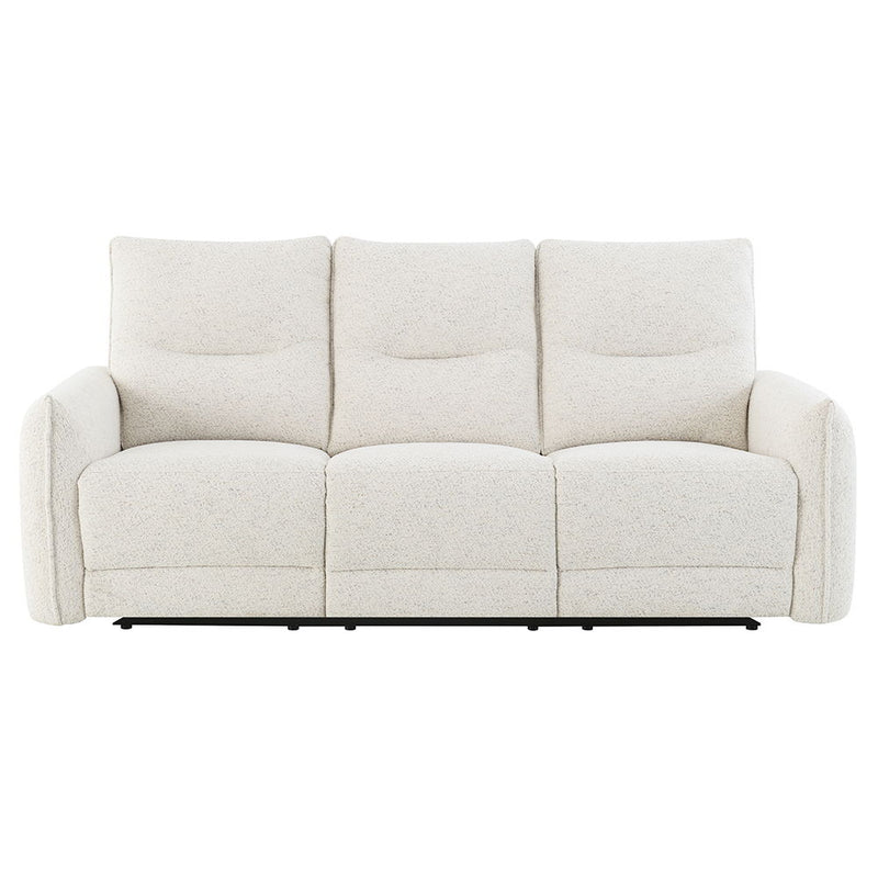 Lalisa - Power Motion Sofa With USB Port - Cream Chenille - R&R Furniture Gallery (Fountain Valley, CA)