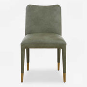 Set of two Uttermost Conifer dining chairs with elegant wooden frames and upholstered seats.