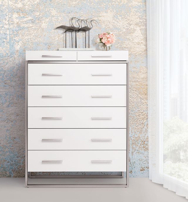 Marquee - 7-Drawer Chest - Cloud White - R&R Furniture Gallery (Fountain Valley, CA)