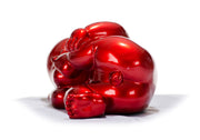 XD0054 Modern Red Baby Playing Sculpture — view 4