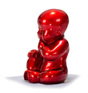 XD00584 Modern Red Baby Sitting Sculpture