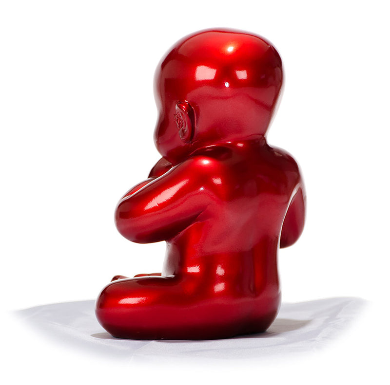 XD00584 Modern Red Baby Sitting Sculpture — view 2