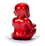 XD00584 Modern Red Baby Sitting Sculpture — view 3