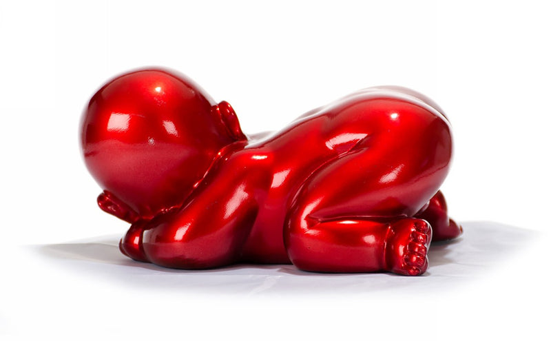 XD0052 Modern Red Baby Sleeping Sculpture — view 5