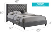 Nailhead Bed Transitional Vibrant - R&R Furniture Gallery (Fountain Valley, CA)