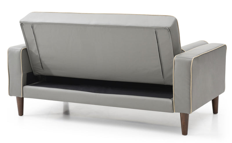 Contemporary Glory Furniture loveseat for two, a stylish futon loveseat with sleek design and plush cushions, ideal for modern living spaces.