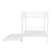 Steel construction bunk bed by DreamHaus with sturdy metal frame and twin beds, ideal for space-saving sleeping arrangements.