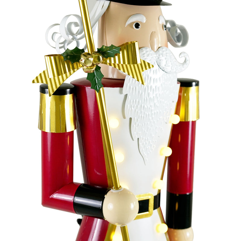 Noble House classic red nutcracker Christmas decor with timeless design and durable construction, ideal for holiday decorations.