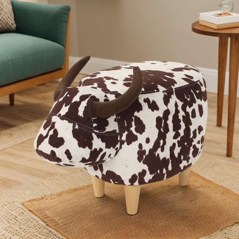 Cow Shaped Ottoman Footstool - R&R Furniture Gallery (Fountain Valley, CA)