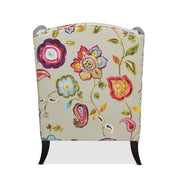 Anya - Boho Chic Wingback Accent Arm Chair - Floral / Leopard / Blue Teal / Yellow Gold - R&R Furniture Gallery (Fountain Valley, CA)
