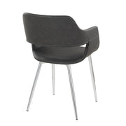 Set of two Lumi Source Margarite contemporary dining chairs, featuring modern design and sleek wood finishes.