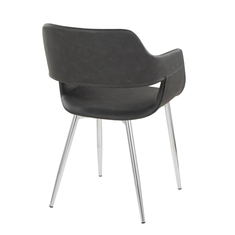 Set of two Lumi Source Margarite contemporary dining chairs, featuring modern design and sleek wood finishes.