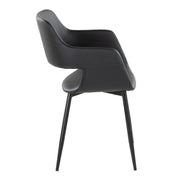 Set of two Lumi Source Margarite mid-century modern dining chairs with sleek wooden legs and upholstered seats.