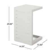 Aluminum Outdoor C - Shaped Side Table For Patio - R&R Furniture Gallery (Fountain Valley, CA)