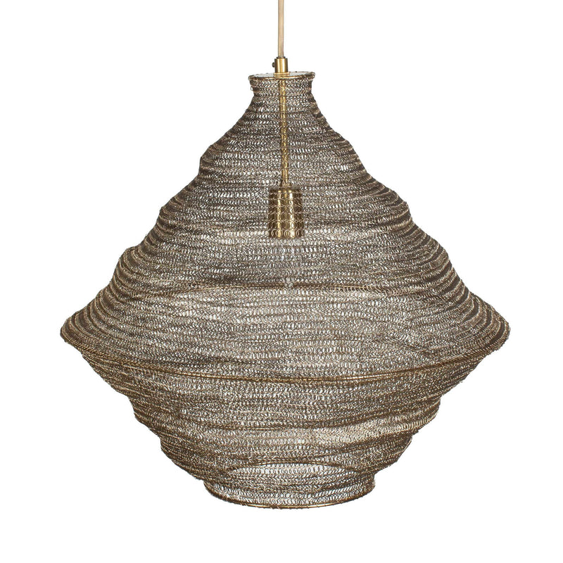 Sigh - Woven Brass 1 Light Pendant - Brass